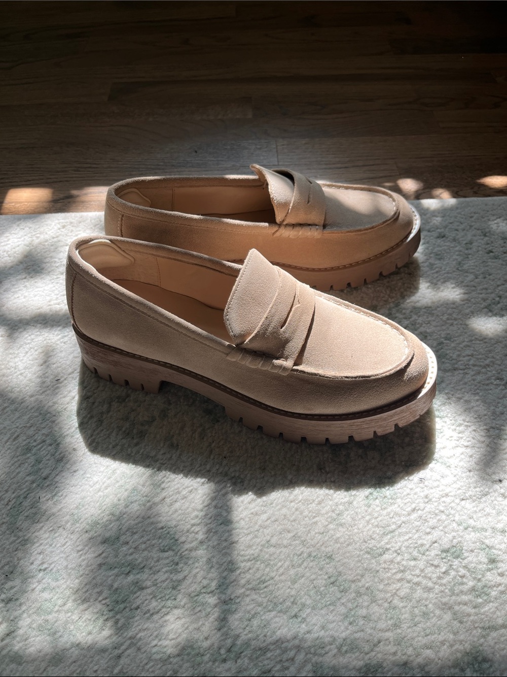 Steve Madden Women's Tan Suede Penny Loafers